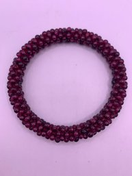 Vintage Genuine Garnet Bangle Bracelet