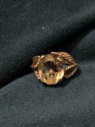 Vintage Smoky Topaz 10kt Gold Ring