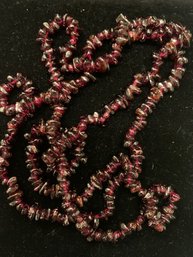 Stunning Chipped Garnet Infinity Necklace