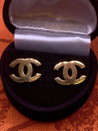 Chanel Logo CC Earrings