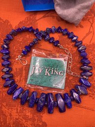 Beautiful Jay King Faceted Lapis Necklace New In Box