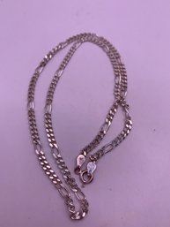 Classic Sterling Silver Figaro Chain 24 Inches