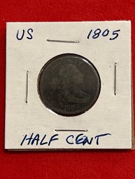 1805 US Half  Cent Coin