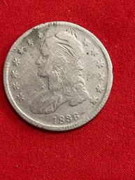 1836 US Bust Half Dollar 90 Silver Coin