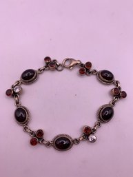 Beautiful Nicky Butler Garnet Sterling Silver Bracelet