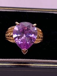 Large Amethyst Vermeil Statement Ring