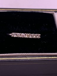 Quality 7 Diamonds In 14 Kt Gold Ring , Band