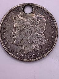 Authentic Morgan Silver Dollar Pendant 1878