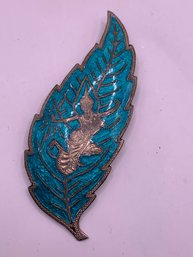 Vintage Sterling Silver Enamel Goddess Pin Brooch