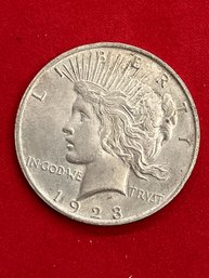 High Grade US 1923 Peace Dollar 90 Silver