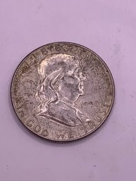 1950 Franklin Half Dollar 90 Percent Silver
