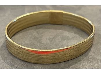 Italian 14K Woven Mesh Bangle Bracelet