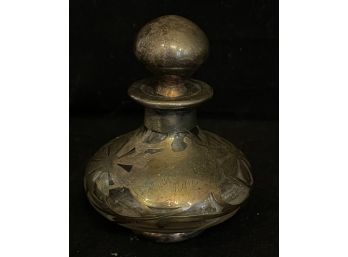 C1900 Sterling Silver Overlay Perfume Bottle