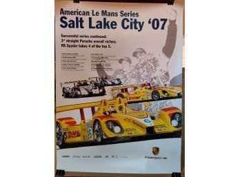 SCARCE PORSCHE RS SPYDER AMERICAN LE MANS SERIES ALMS SALT LAKE CITY RACE POSTER 2007