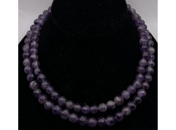 Stunning Amethyst Worry Bead Infinity Necklace