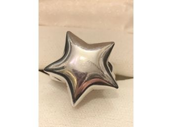 Cool Vintage  Sterling Silver Star Statement Ring