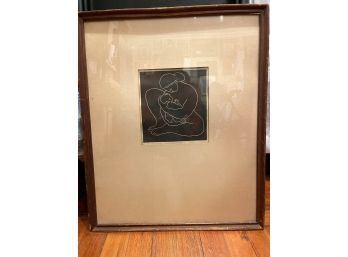 Manner Of  Matisse MCM Woodblock Mother And Child