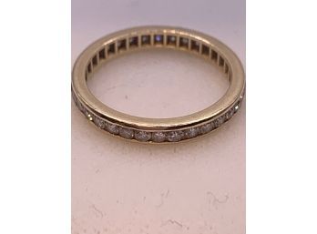 14kt Channel Set Diamond Anniversary Band Ring