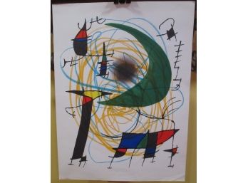 Joan Miro From The Miro Lithographe Volume I - Original Lithograph Plate V (5) Green Moon