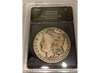 Genuine 1904 S Morgan Silver Dollar