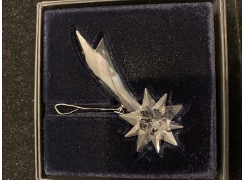 Orrefors Crystal Shooting Star Christmas Ornament