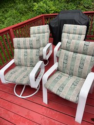 Set Of Four Patio Chairs With Cushions