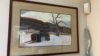 Original Model A Ford Rear End Oil Painting Paul Gerhardt