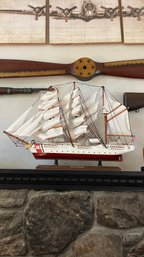 Wooden USCG BARQUE EAGLE Ship Model US Coast Guard Eagle Barque Ship Model Sailboat