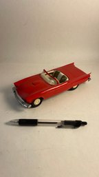 Vintage A.M.T. 1957 Red Ford Thunderbird Convertible Friction Toy Car