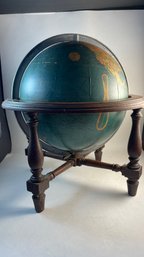 Vintage Replogle Globe With Wood Stand