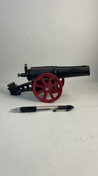 Fine American Iron Miniature Toy Canon W/ Original Red Paint Ca. 20th Century