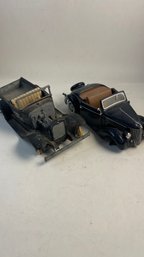 1933 And 1936 Ford Danbury Mint Diecast Toy Cars In Rough Shape