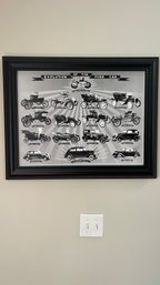 Evolution Of The Ford Car Framed Art