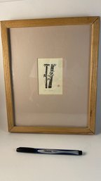 Three Framed And Matted Vintage Chinese Scroll Paintings Signed Originals