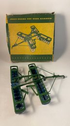 John Deere 1950s Vintage Original 1/16 Eska Toy Disc Harrow W/Box Farm Ertl