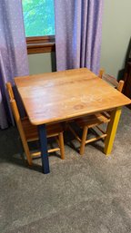 Children's Wooden Table And Chair Set