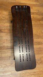 Handmade Wooden Cribbage Board With Pegs