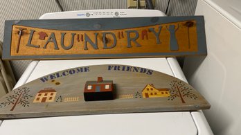 Primitive Wooden Welcome Sign