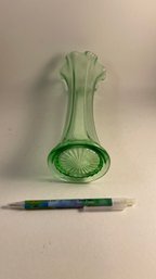 Uranium Glass Stretched Vase