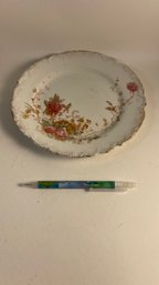 Beautiful Floral 8 Inch Plate 1890s