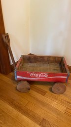 Vintage Wooden Coca-Cola Crate Wagon