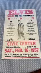 ELVIS PRESLEY JORDANAIRES 1957 CIVIC CENTER  POSTER PRINT PICTURE