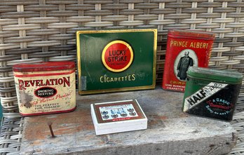 Vintage Cigarette Tin Lot