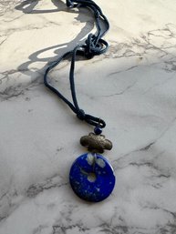 Lapis Circle Pendant