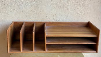 Vintage MCM Teak Desk Caddy