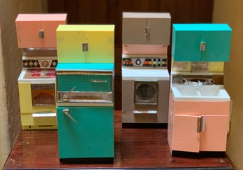 Vintage MCM Toy Kitchen Appliances By Reading Corp S/4