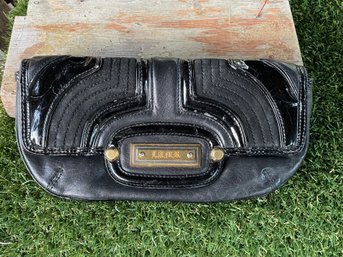 Vintage Authentic Gwen Stefani L.A.M.B Black Leather Clutch Purse