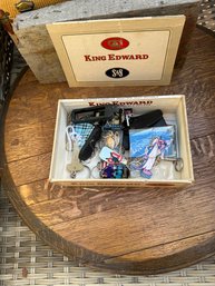 Vintage Cigar Boxed Filled With Keychains