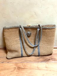 Vintage Handwoven In Barbados Purse Tropical Weavers By Roslyn Of Barbados