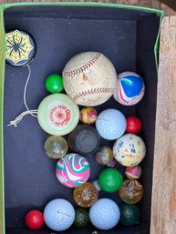 Lot Of Vintage Balls And Duncan YoYos